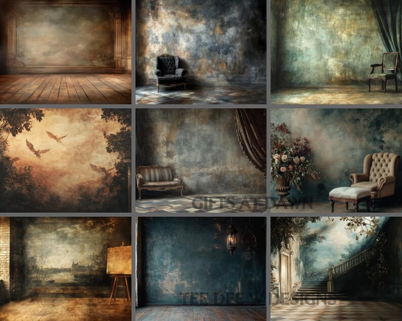 100 Old Masters Digital Backdrops Bundle, Elegant Photography ...
