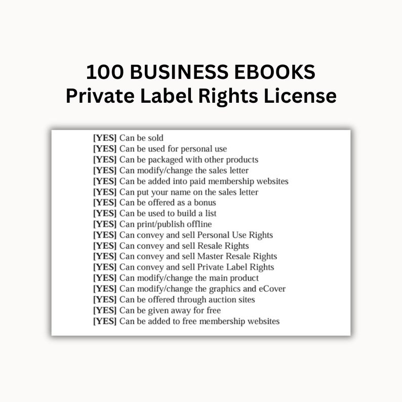 PLR 100 Business eBooks Bundle MRR, Master Resell Rights, Learn Business & Entrepreneurship, färdiga guider för dig, passiv inkomst, nedladdning bild 6