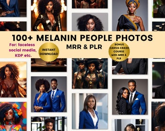 MRR 100+ Melanin People Photos PLR Master Resell Rights, Reel Covers Download