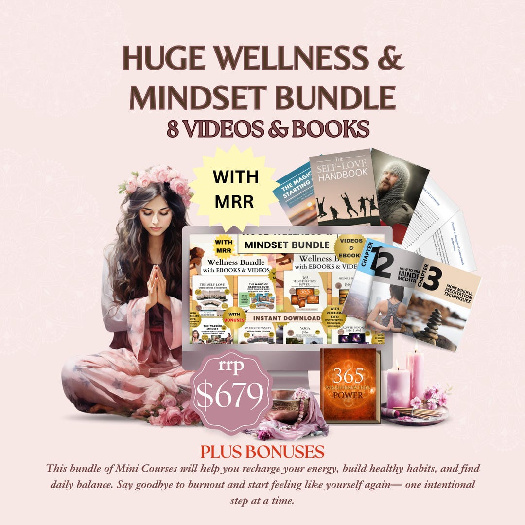 Huge Wellness and Mindset Bundle Videos & Book MRR, Master Resell ...