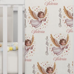 Personalized Angel Baby Blanket, Newborn Gift image 2