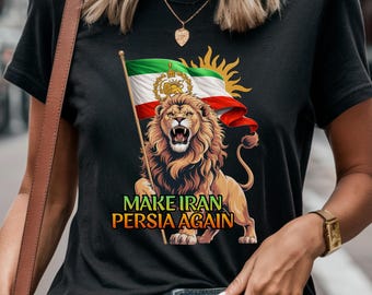 Camiseta León de Persia: Herencia iraní, símbolo de la libertad.