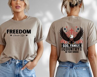 Patriotic Eagle Freedom Shirt | God Family Country Christian Tee