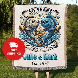 Throw Woven Blanket Wedding Gift For Parents Blanket Personalized 50th Anniversary Gift For Couples Funny Golden Wedding Anniversary Gift