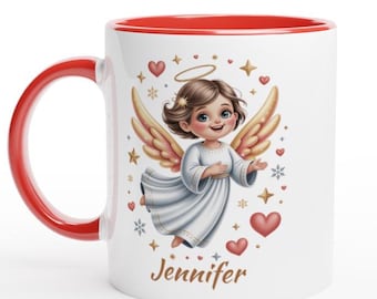 Taza de ángel personalizada con nombre