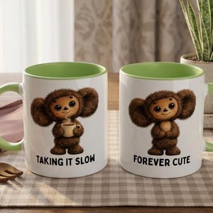 Mok Cheburashka: Taking It Slow, Forever Russische cartoonkoffiekop