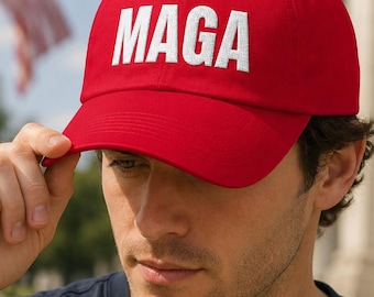 MAGA Hat Trump 2024, Embroidered Flexfit Baseball Cap