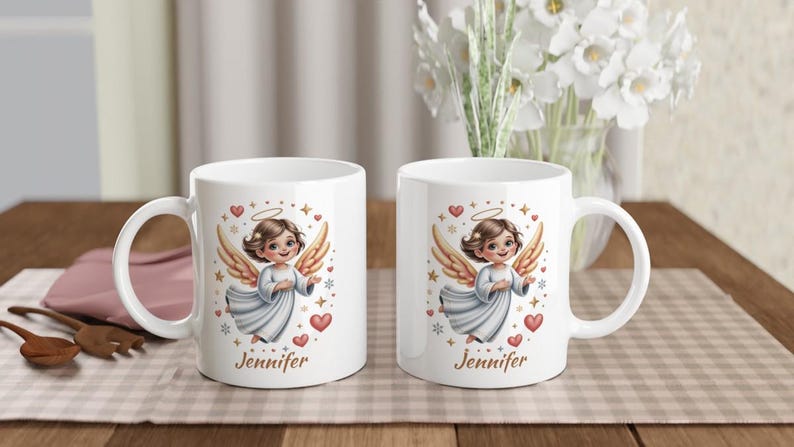Taza de ángel personalizada con nombre imagen 17