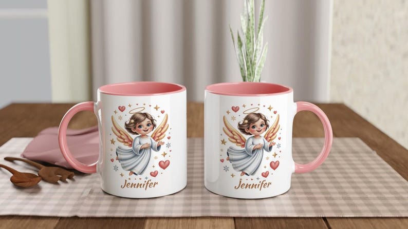 Taza de ángel personalizada con nombre imagen 11