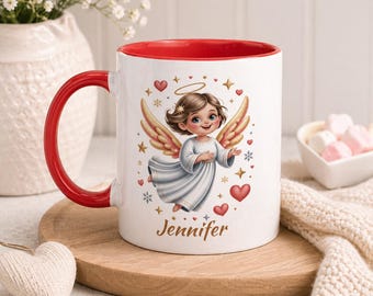 Taza de ángel personalizada con nombre