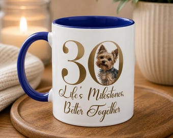 Personalized Milestone Birthday Mug Dog Lover