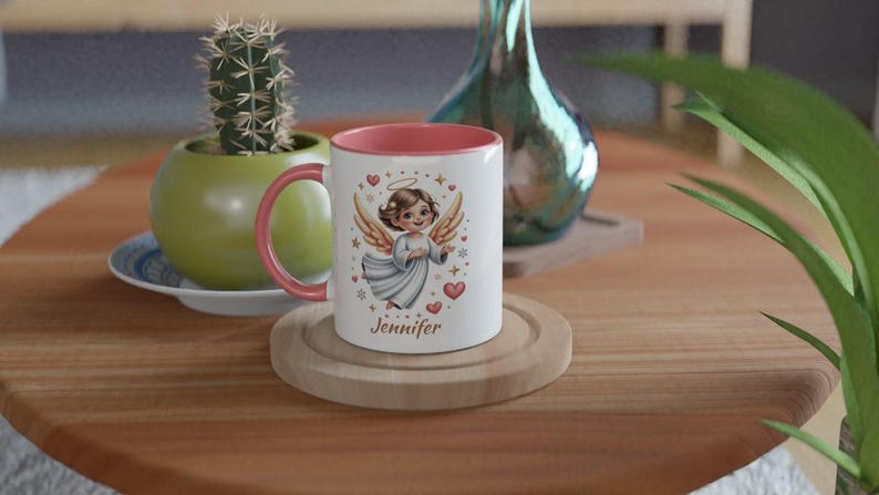 Taza de ángel personalizada con nombre imagen 2