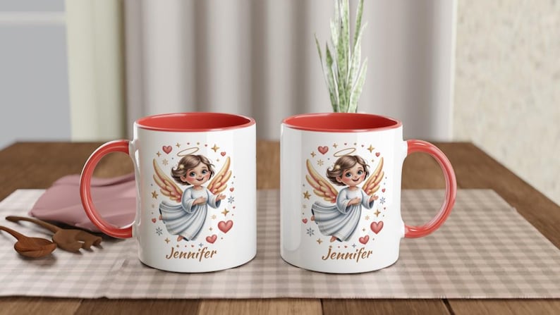 Taza de ángel personalizada con nombre imagen 10