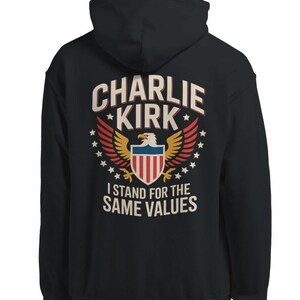 Freedom Eagle Graphic Tee | Patriotic American Values Shirt | USA Pride Unisex T-Shirt Classic Unisex Pullover Hoodie | Gildan® 18500 - Black