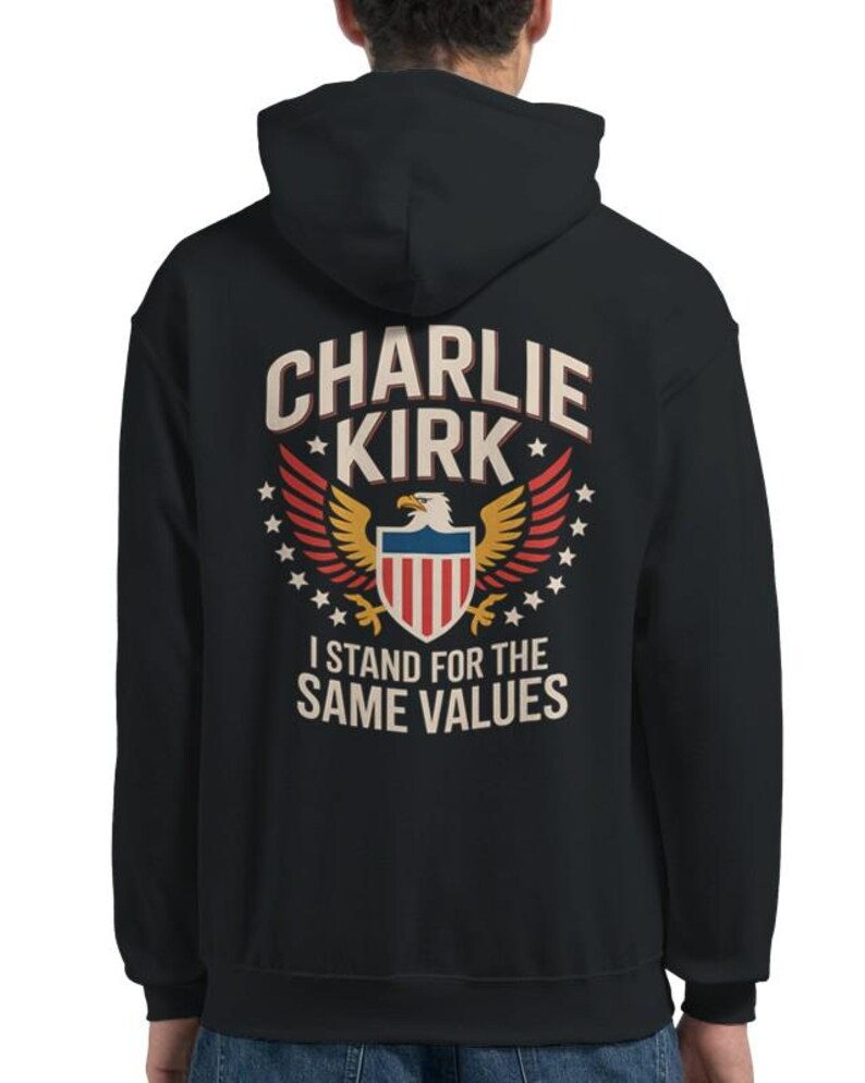 Freedom Eagle Graphic Tee | Patriotic American Values Shirt | USA Pride Unisex T-Shirt Classic Unisex Pullover Hoodie | Gildan® 18500 - Black