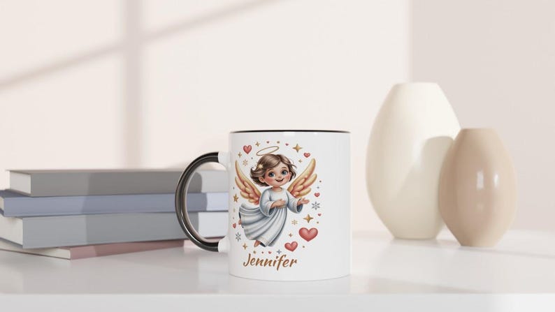 Taza de ángel personalizada con nombre imagen 5