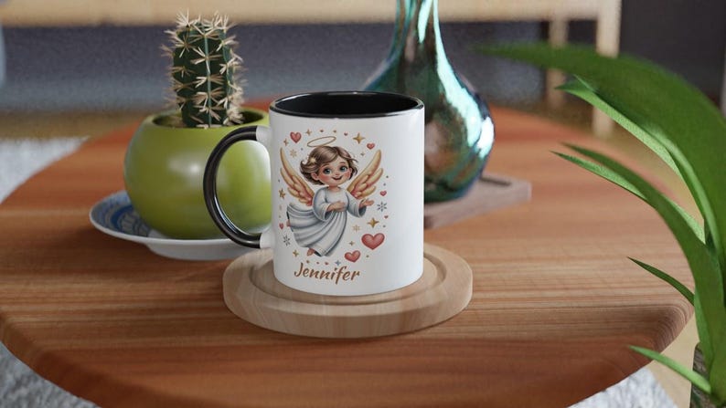 Taza de ángel personalizada con nombre imagen 6