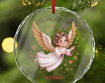 Adorno personalizado "Believe Little One", recuerdo de la primera Navidad del bebé