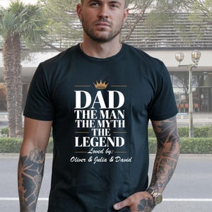 Dad The Man The Myth The Legend Personalized Kids’ Names Sweatshirt Father&#39;s Day Gift For Dad Birthday Christmas Gift Custom Names Grandpa