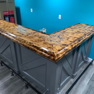 Wood bar tops for a home or commercial space - J. Aaron