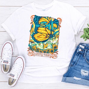 The 311 Unity Tour 2025 Butterfly Shirt White