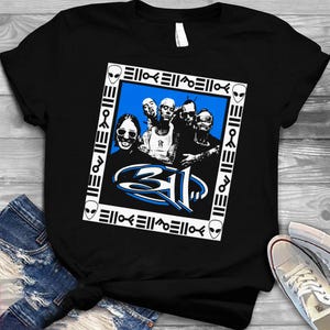 311 Gruppenaufnahme Schwarz Weiß Blau Rock Musik Band