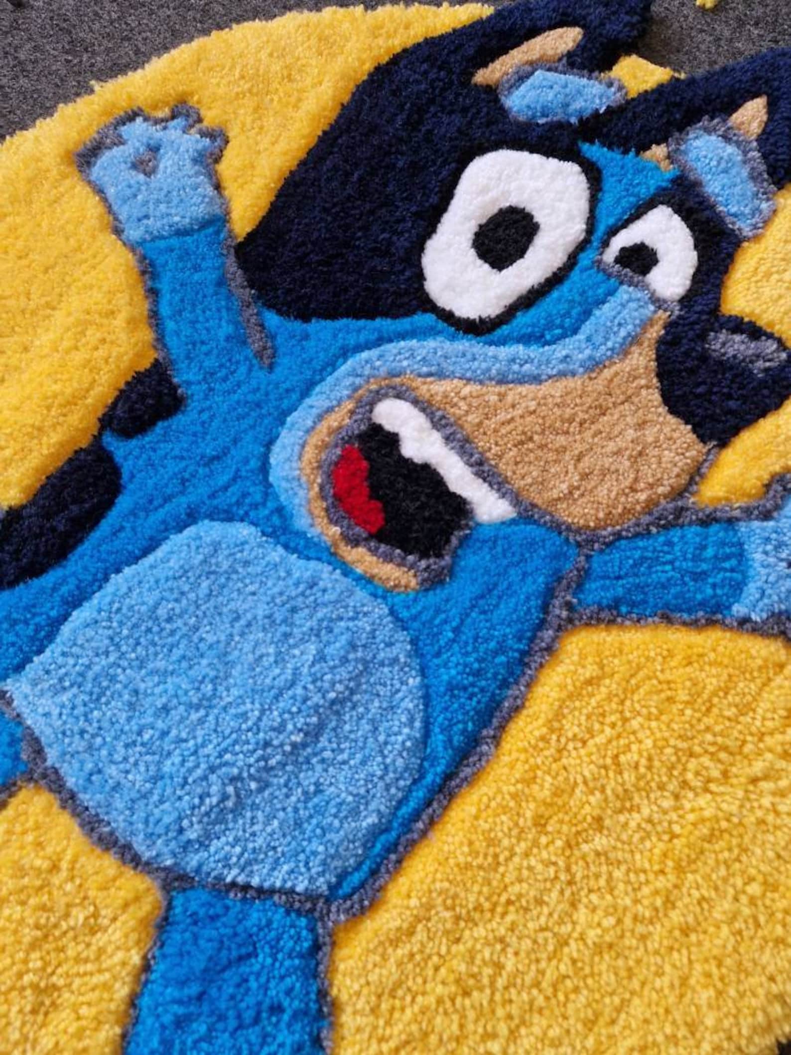 Children's Bedroom Decor Bluey Floor Rug Gift Cartoon Etsy