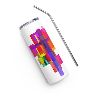 Creative Face Art, Abstract Artistic Tumbler, Christian Art, , Modern Vacuum Insulated Stainless Steel Tumbler for Hot and Cold, 17 oz.
