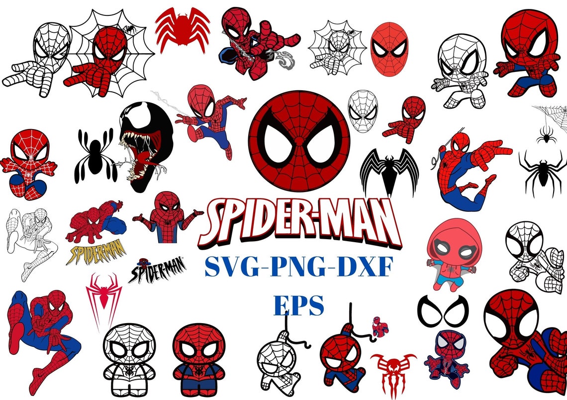 Spiderman Svg,spiderman Svg Bundle, Spiderman Png, Spiderman Png Bundle ...