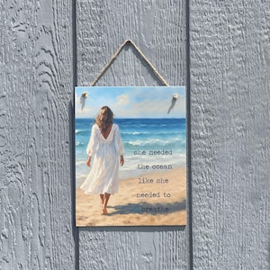 Coastal Wall Art, Beach Saying decor, beach sign, farmhouse  sign, beach quote sign, coastal living, coastal decor, Boho Beach decor sign