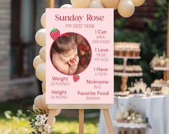 Berry First Birthday Bundle, Strawberry Birthday Bundle, Berry First Birthday Decor, Berry 1st, Berry First Signs, PRINTED