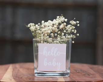 Baby gifts, Flower gift, Newborn flower vase, Mom gift, Hello Baby, baby girl flower vase, Welcome baby flower vase, Hola Bebe, Nuevo bebe