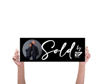 Sold by Realtor Custom Sign, Photo Realtor Sign, Closing Realtor Sign, Bienes Raices, Closing Sign, Realtor photo prop