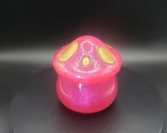 Mushroom Jar Pink & Gold