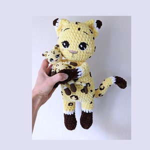 Plushie Leopard crochet pattern US terms pdf