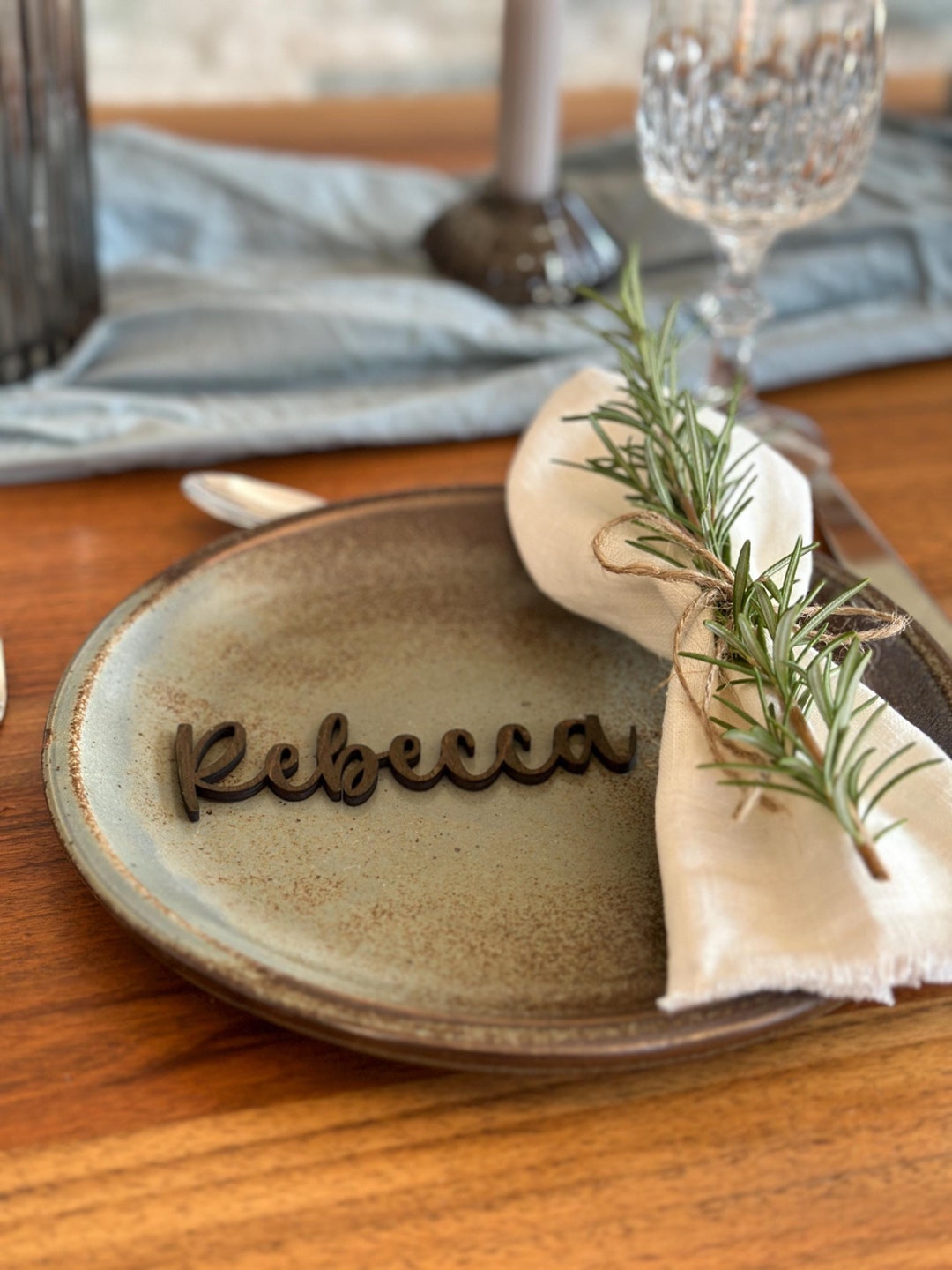 Place Cards Wedding Lettering Name Tags Personalized Guest Names Laser ...