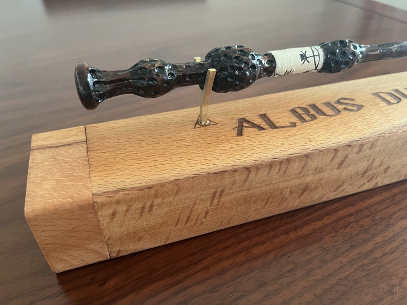 Elder Wand, Dumbledores Wand, Handmade Replica Wood Wand, Wooden Stand Box, Harry Potter, Baton, Stick, Rod image 8