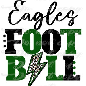 Adler Fußball grün Leopard Blitz Sublimation Digitaler Download PNG-Datei