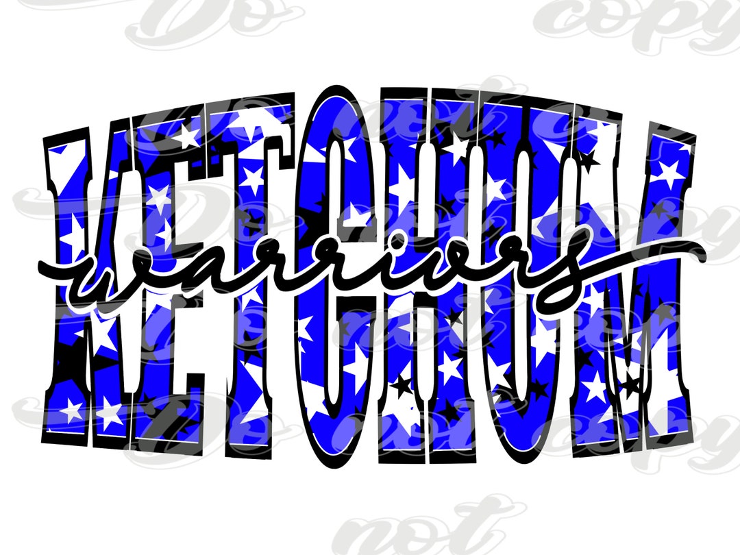 Ketchum Warriors Blue Stars Football School Mascot PNG Sublimation File Etsy
