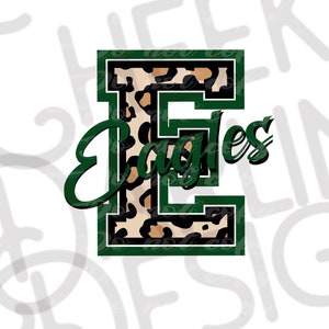 Green Eagles Leopard Digital Design Download PNG Sublimation File