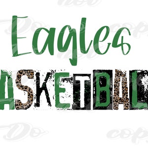 Eagles Basketball Leopard PNG Digital Download Sublimation