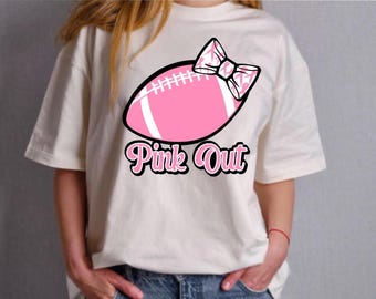 Brustkrebs Bewusstsein Fußball Pink Out PNG Digital Download Sublimationsdatei