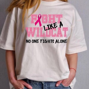 Breast Cancer Awareness Wildcat Pride Pink Ribbon PNG (Digital Download)