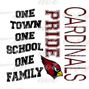 Maroon Cardinal Pride Small Town School Pride PNG Digital Download Sublimation