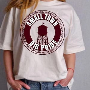 Crimson Small Town Big Pride Water Tower PNG Digital Download Sublimation