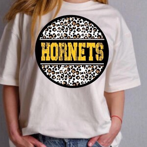 Hornets Yellow Leopard PNG Digital Download Sublimation File