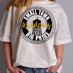 Small Town Big Pride Gold Wildcats Digital Download Sublimation PNG File