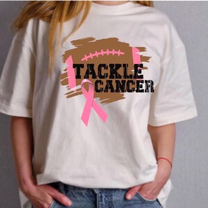 Tackle Cancer Breast Cancer Awareness Football Digital Design Download PNG File
