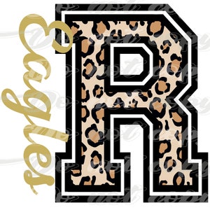 Gold Adler R Leopard PNG Sublimation Digital Download Datei