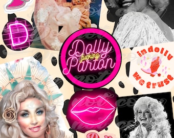 Dolly Parton Collage PNG Digital Download Sublimation File